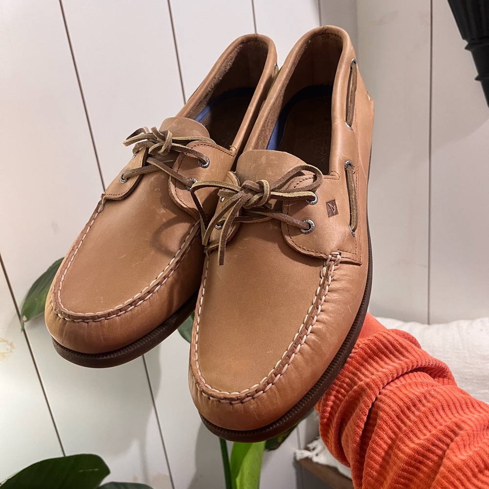 Mens leather Sperry boat shoes size 16